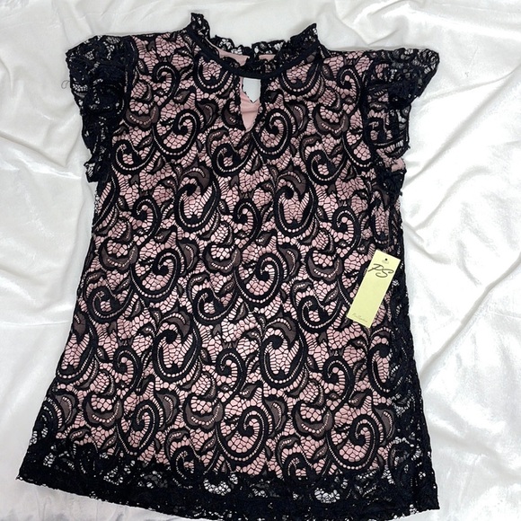 NWT PerSeption Concept Lace Sleeveless Top            Sz S - Picture 1 of 10